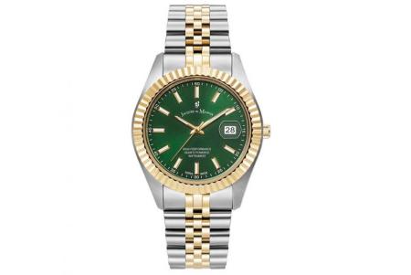 Unisex sat: Jacques du Manoir JWN01703 - Inspiration Businnes Silver Gold Green 40mm